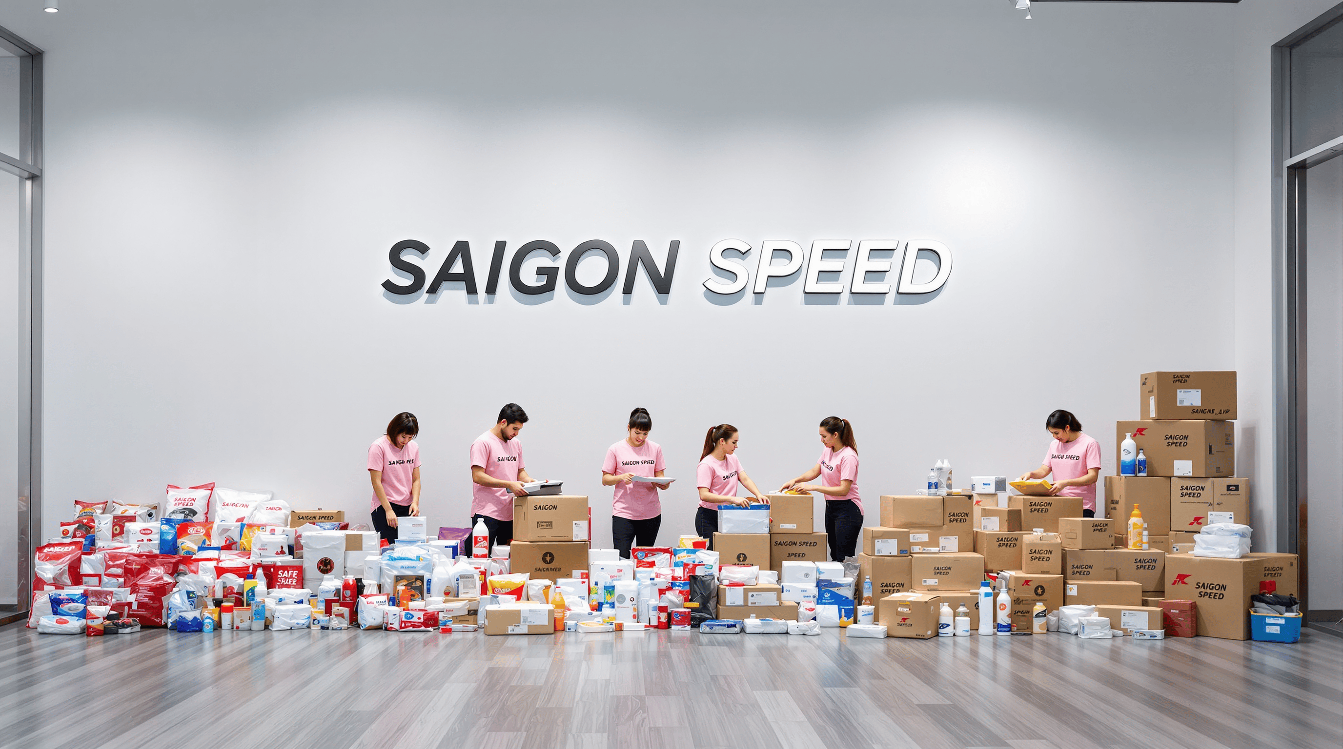 Đóng gói hàng quốc tế tại kho Saigon Speed Express TP.HCM